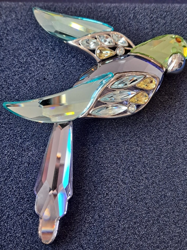 Broche Swarovski Plata 925 Pájaro del Paraíso con Caja Original.Firmado Marca de Cisne Foto 4 de 4