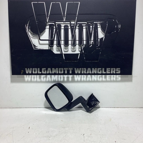 2003-2006 Jeep Wrangler TJ OEM Driver Side Left Mirror Black 55395061AC QH 8B
