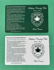  Golf Scorecard LOT! Bellair Country Club East and West Courses, RARE Top 100!