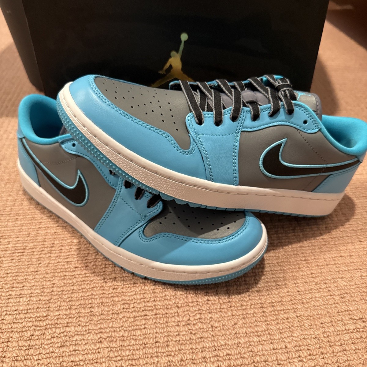 Size 9.5 - Air Jordan 1 Golf Low Gamma Blue for sale online | eBay