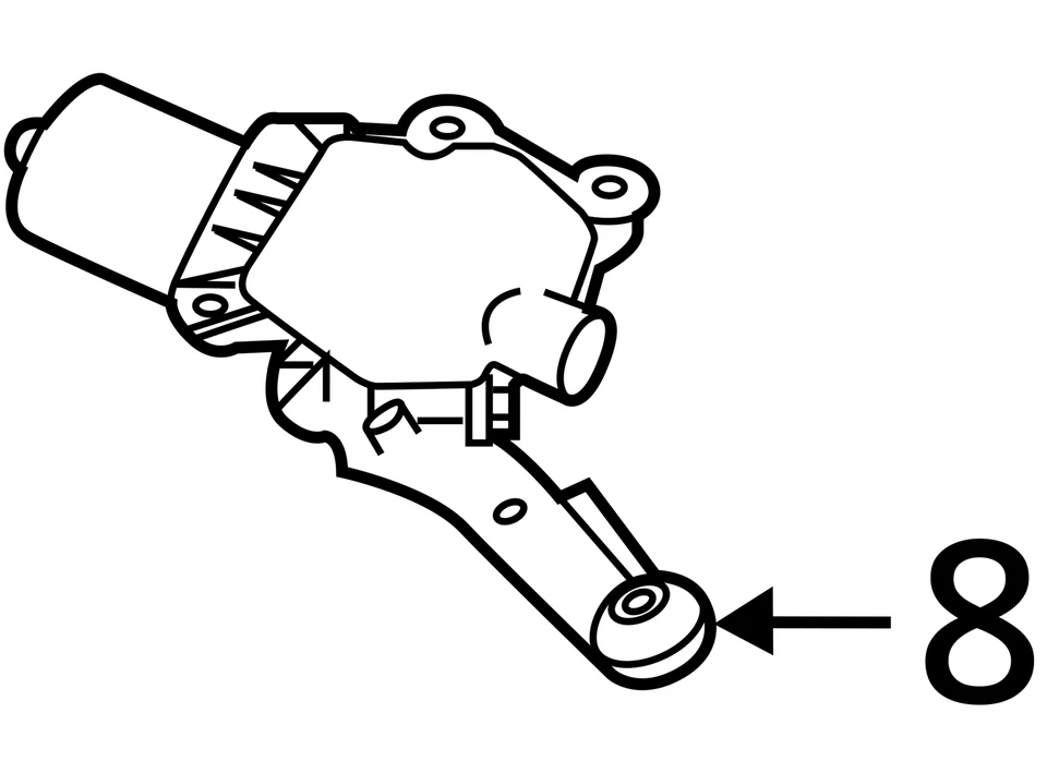Motor limpiaparabrisas compatible con 14-22 INFINITI Q50 3717224 Foto 4 de 4