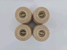 4 Vtg J P Coats Six Cord Boilfast 30 Big Ball Mercerized Crochet Thread Ecru