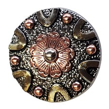 HILASON Western Screw Back 3 Tone Finishing Concho Horse Saddle  Tack