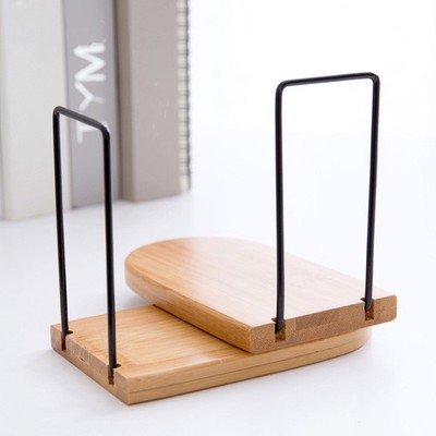 Nature Bamboo Desktop Organizer Bookends Book Ends Stand Holder Shelf Bookra$g