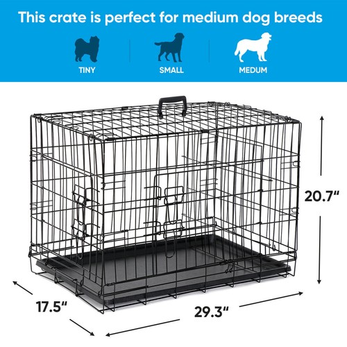 "Hundekäfig Kiste Zwinger klappbar Metall Haustierkäfig Doppeltür/Tablettpfanne 30"" 36"" 42" - Bild 27 von 32