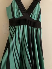 Vila Satin Dress XS Green & Black