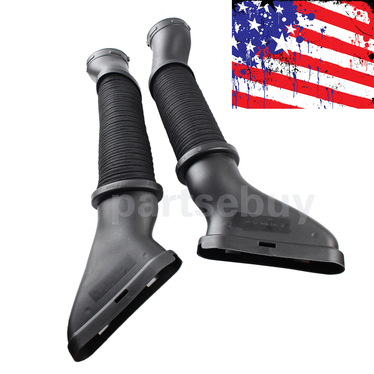 2X AIR FILTER Housing to Engine Intake Duct Hose For Mercedes GL450/550