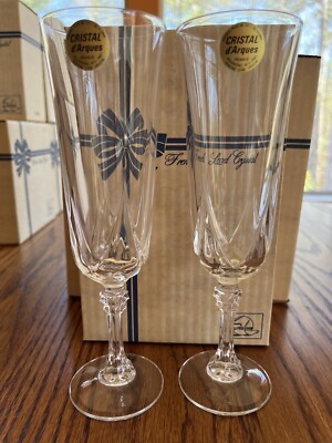 Vintage Salem French Crystal Parfait Glasses- Cristal d' Arques Pattern Set Of 4