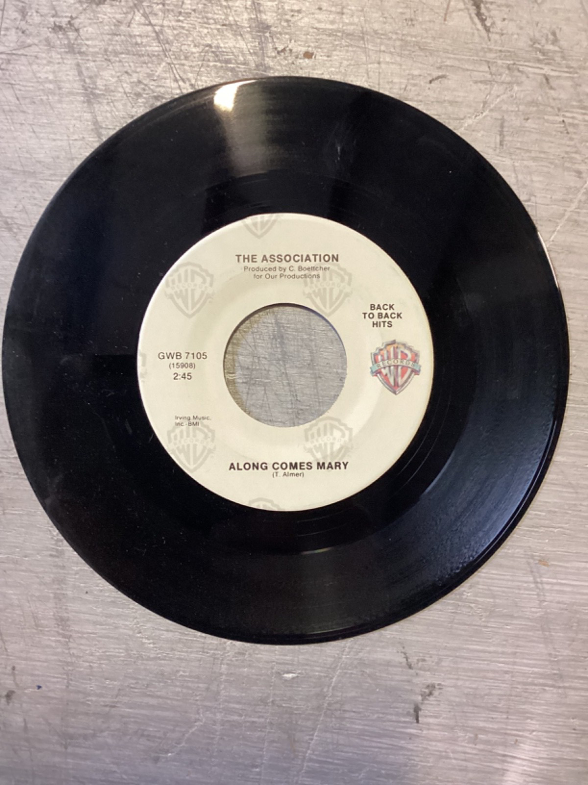 The Association – Along Comes Mary / Cherish - Warner Bros GWB 7105 7 ...