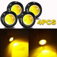 4X Amber Yellow 23MM Eagle Eye 9W LED Fog DRL Reverse Backup Light Car Motor