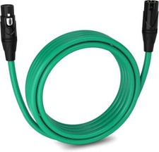 Canare L4E6S Star Quad Microphone Cable  Gold XLR-F XLR-M  Green.
