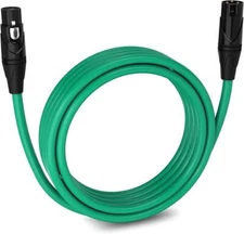 Canare L4E6S Star Quad Microphone Cable | Gold XLR-F XLR-M | Green.