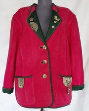 VINTAGE MODE AUS SALZBUR TYROL OKTOBERFEST DIRNDL RED WOMENS JACKET COAT 12 40