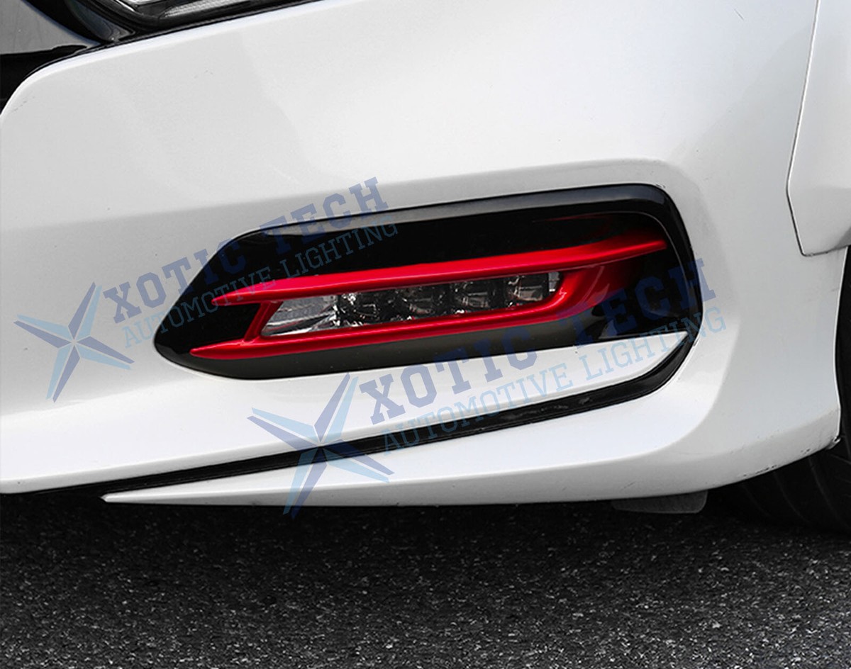Glossy Red ABS Fog Light Covers For Honda Accord 10th Gen (2018-2020) – Xotic Tech