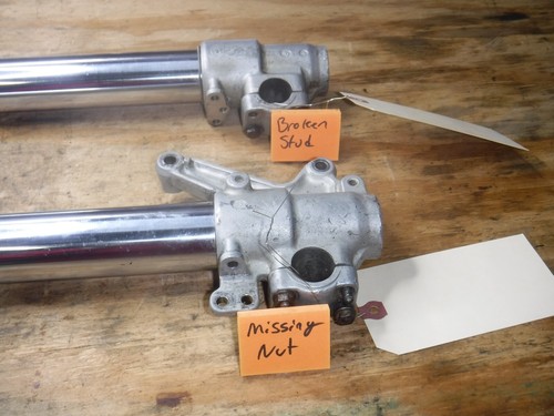 1995 Kx125 (B) Kawasaki Front Forks Suspension Upper Lower Legs - Picture 6 of 6