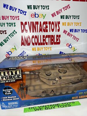 Elite Force - M1 Abrams Tank - Tan - Preowned, Complete - 1:18 Scale - NEW  