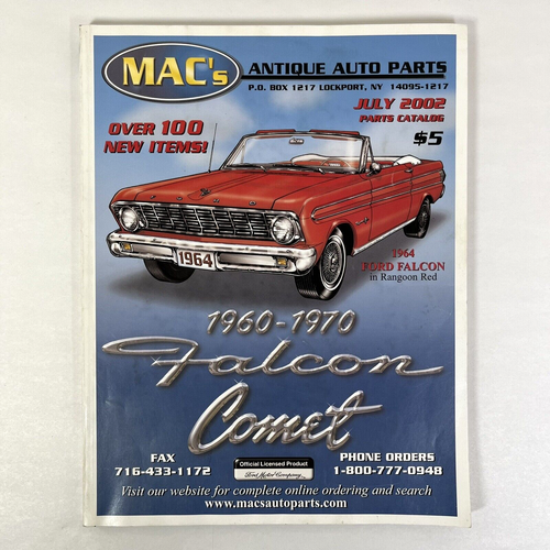 2002 MAC's Antique Auto Parts Catalog for old 19601970 Ford FALCON