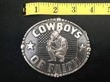 American Flag Cowboys Of Faith Belt Buckle
