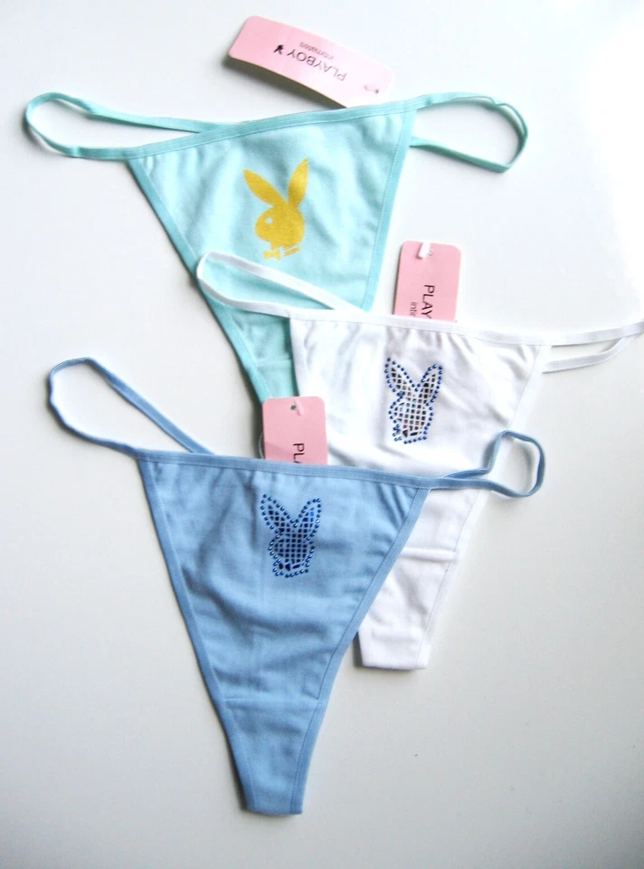 Tanga tanga de algodón elástico con cabeza de conejo A222 Playboy íntimates Foto 4 de 4