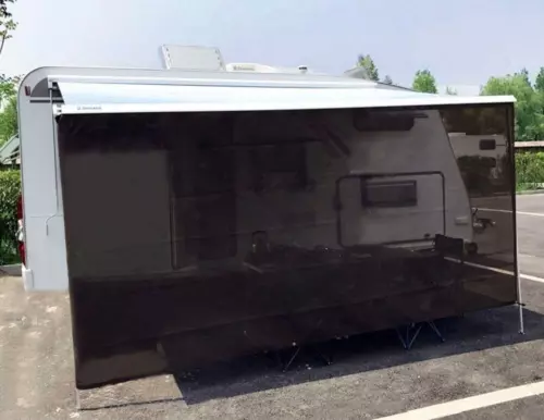 RV Awning Sun Shade Screen 6' X 15'3'' - Brown Mesh Sunshade UV Bloc