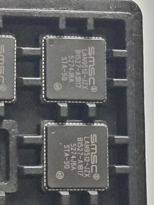 LAN9512-JZX, USB2.0 HUB, Ethernet Controller, Microchip, 64 Pin QFN
