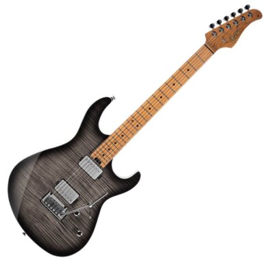 Cort G290 FAT II Trans Black Burst HH Stratocaster Strat Flamed