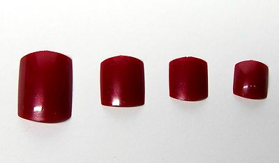 Trendsetter   100 Toe-Nails - Full Size Tips für die Füße   Weinrot /  Dark Red