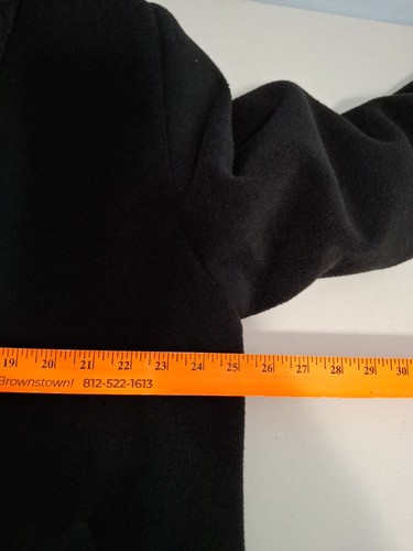 L.L. Bean VTG Long Wool Blend Oversized Coat Women's Large BLACK - Picture 12 of 18