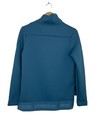 Under Armour Womens Mock Neck Pullover Sweatshirt Hi-Lo Polka Dot Blue Sz Small