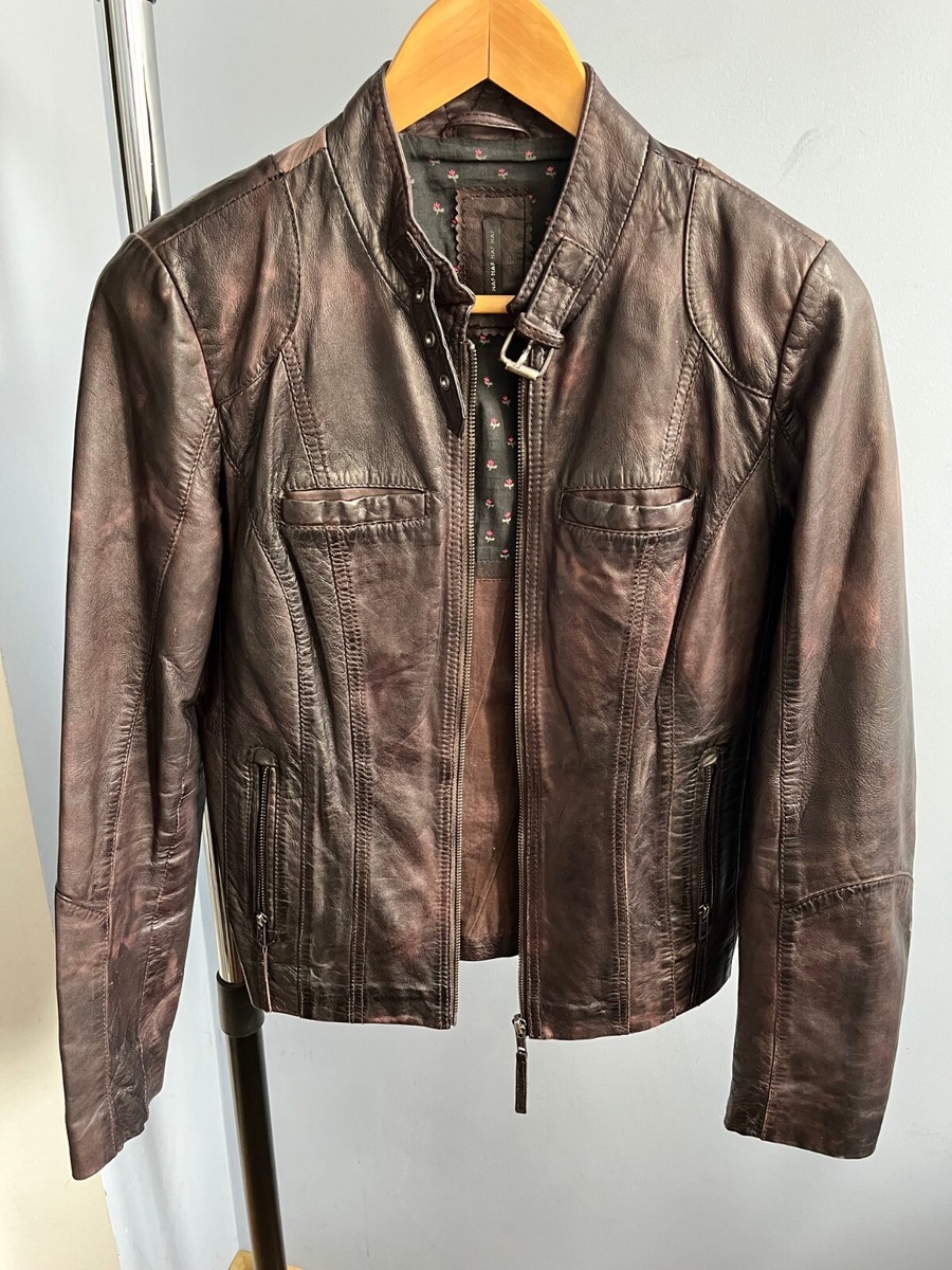 Naf Naf biker leather jacket coat