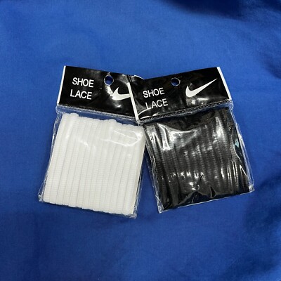 nike black and white shoelaces