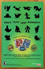 2003 Pokemon Ruby/Sapphire GBA Print Ad/Poster Authentic Official Promo Art!
