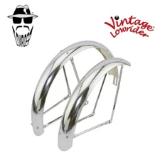 F&R ORIGINAL LOWRIDER 20" Bike Flared Adjustable Reg. Set Chrome Bicycle Fender