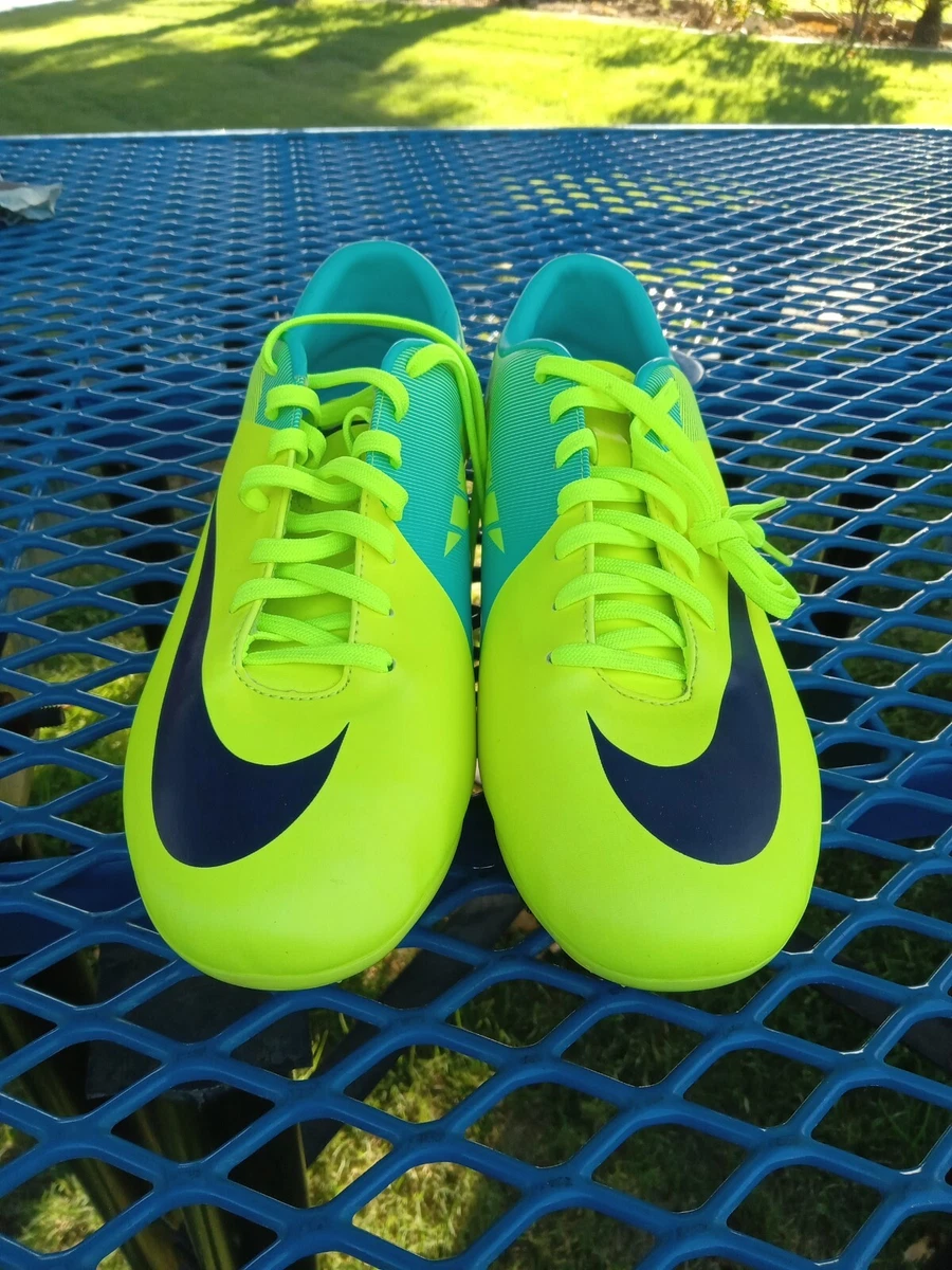 Nike Mercurial Glide II FG Soccer Shoes 442005 754 Yellow Teal