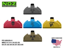 for Glock 17 19 Gen 4-5 Grip Frame Plug Insert Aluminum Black Engraved Skulls