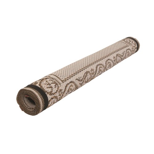 FAULKNER Vineyard Design Patio Mat 20' x 8' Beige Polypropylene Reversible 48703 - Picture 4 of 4
