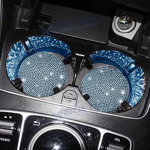 Crystal Fashion Rubber Vehicle Cup Holder Coasters Universal for Cars SUVs Vans - Picture 10 of 32