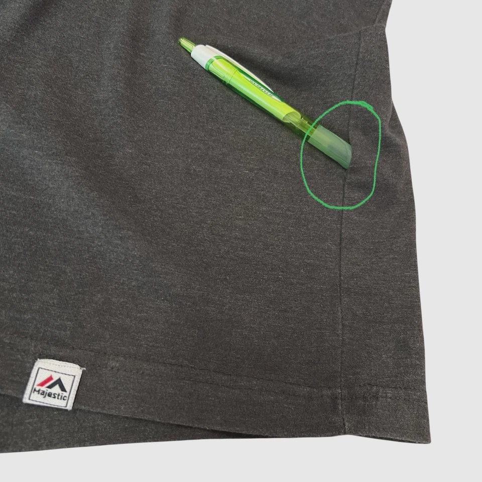 Majestic San Francisco Giants T Shirt Unisex Medium Gray Cotton Blend MLB Tee - Image 4 of 4