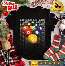 2025/9-Ball Pool Accessory T-Shirt Size S-5XL