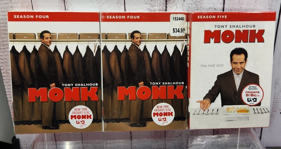 MONK Series DVD Set Seasons 1-5 Police Mystery Comedy TV Series - Image 3 of 3