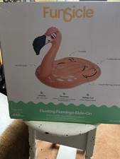 NIB Funsicle FLAMINGO RIDE-ON POOL FLOAT LAKERAFTING