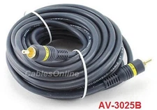 25ft. High Quality Python™ 1- RCA Male/Male Cable, CablesOnline AV-3025B