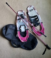 Raquettes à neige unisexes ALPS rose 25x9" fixation rapide, bâtons télescopiques et sac