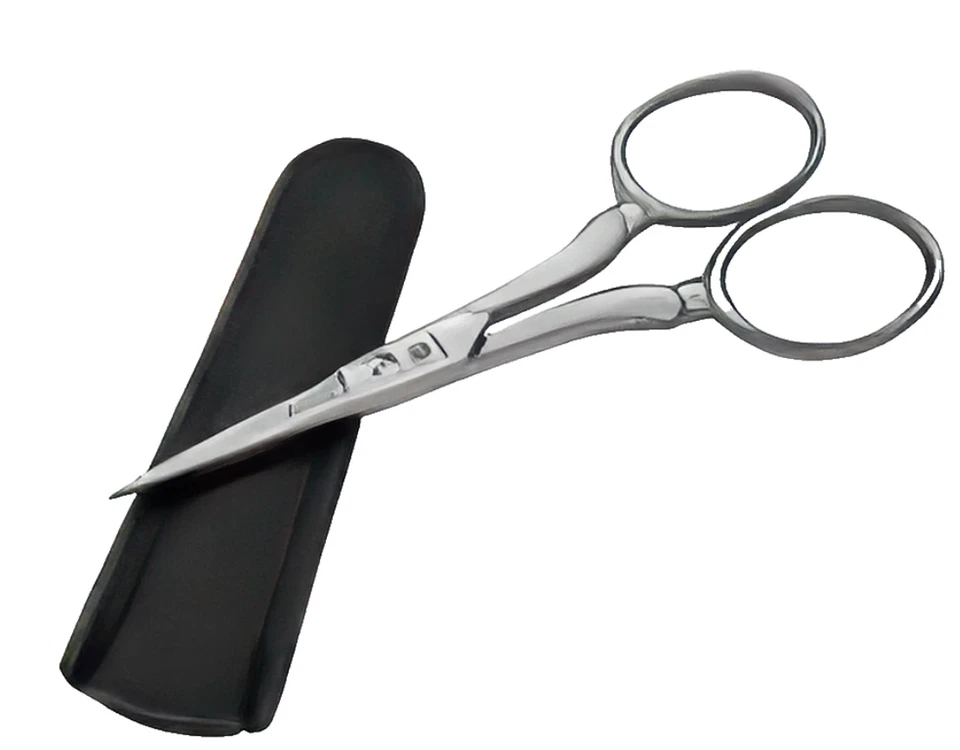 Dovo Embroidery Scissors Anne 3.5" w/ Leather Sheath Germany - Image 4 of 4