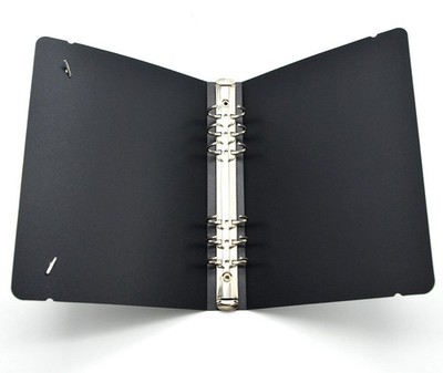 Freude A5 6-Holes Round Ring View Binders Black Plastic Cover, Refillable Not...