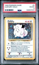 Clefairy Holo Card 1999 Gioco Pokémon PSA 4 VG-EX 5/102 Maghi della Costa