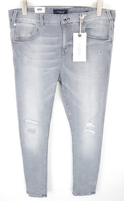 SCOTCH & SODA Dart Men's Jeans W32/L32 Grey Blue Super Skinny Distressed Fit *