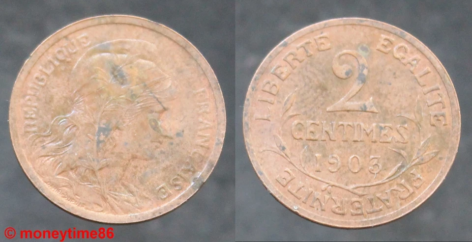 France ! 2 centimes cuivre Dupuis 1903, en TB - Photo 1/1