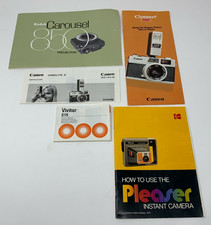5 Vintage Camera Manuals: Canon Canonet Canolite D, Kodak Pleaser, Vivitar 215