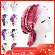 Muslim Women Hijab Scarf Cancer Chemo Cap Hair Loss Stretch Turban Hat Head Wrap